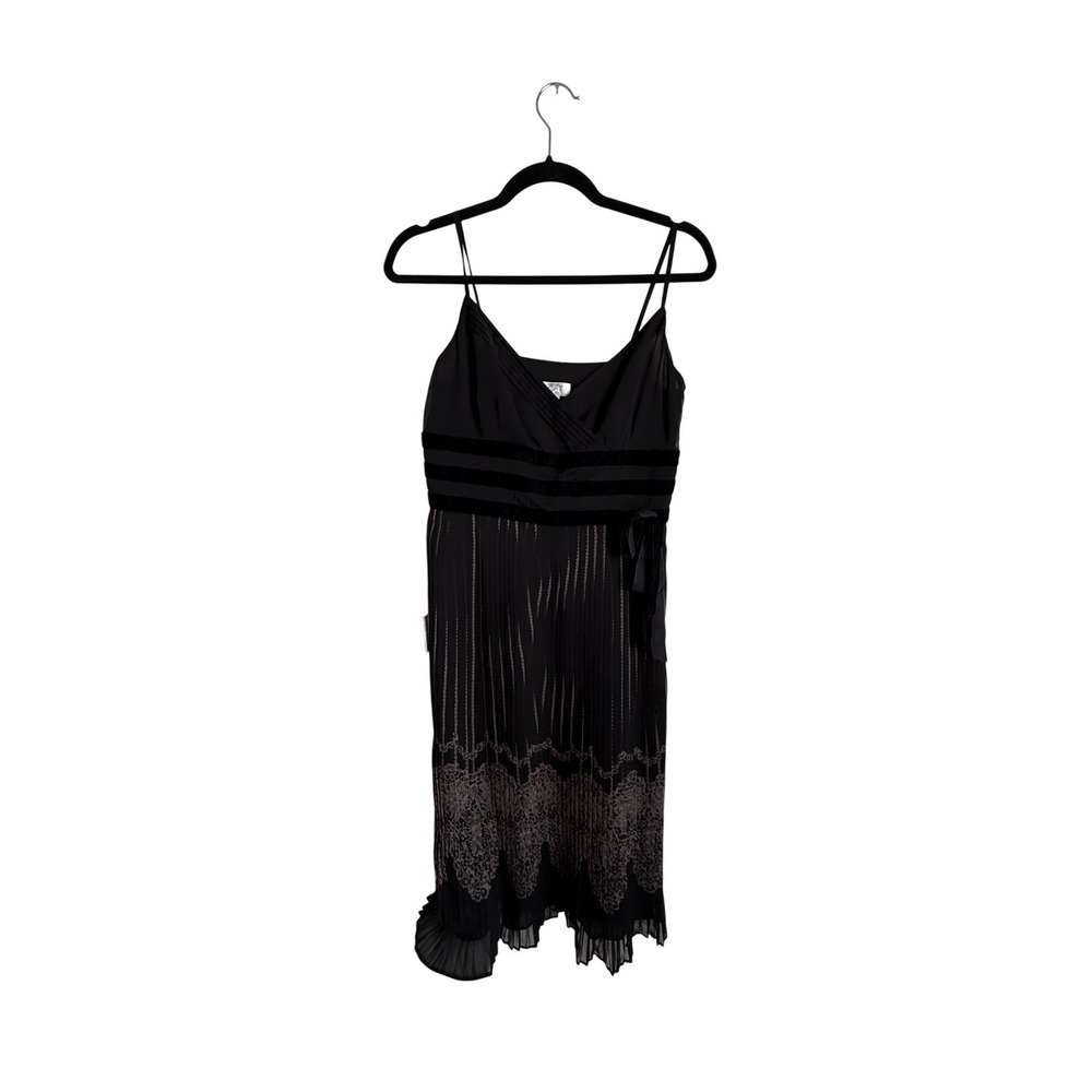 NWT Ann Taylor LOFT Black Dress Petites‎ 4P Pleated Lined Sleeveless Party
